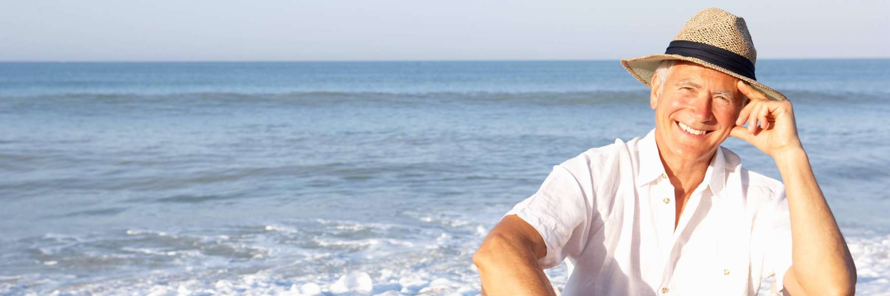man smiling at beach near Moorabbin